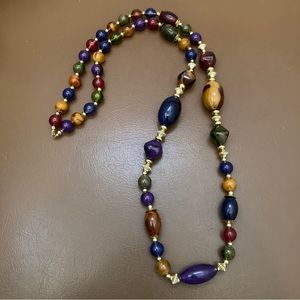 Multicolor Beaded Necklace, Fashion Jewelry